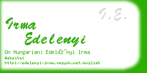 irma edelenyi business card